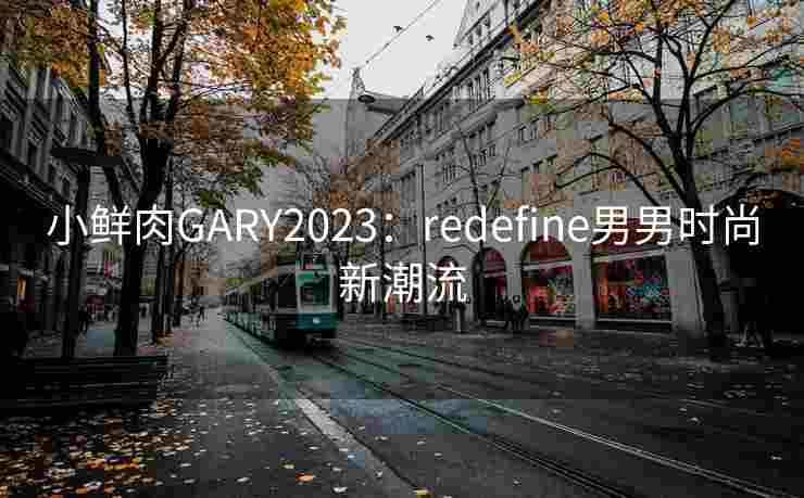 小鲜肉GARY2023：redefine男男时尚新潮流